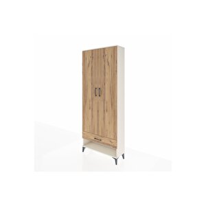 Arges Dolap 2 Raflı Tek Çekmeceli Tek Askılı 88x30x221 Aytaşı-çam