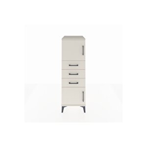 Kronos Dolap Tek Raflı 3 Çekmeceli 2 Kapaklı 44x59x134 Aytaşı-aytaşı