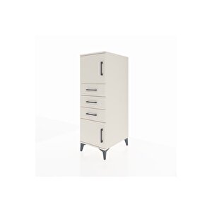 Kronos Dolap Tek Raflı 3 Çekmeceli 2 Kapaklı 44x59x134 Aytaşı-aytaşı
