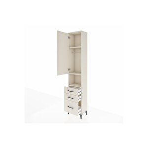 Arges Dolap 3 Raflı 3 Çekmeceli Tek Askılı 44x30x221 Aytaşı-aytaşı