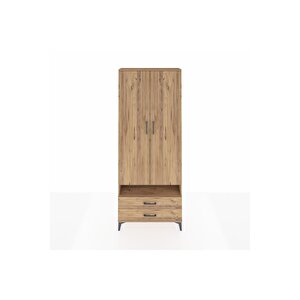 Arges Dolap 5 Raflı 2 Çekmeceli 2 Kapaklı 88x30x221 Çam-çam