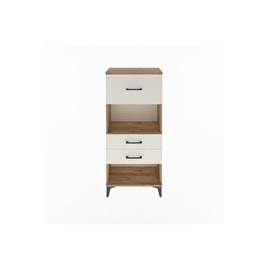 Arges Dolap Tek Raflı 3 Çekmeceli 60x30x134 Çam-aytaşı