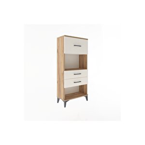 Arges Dolap Tek Raflı 3 Çekmeceli 60x30x134 Çam-aytaşı