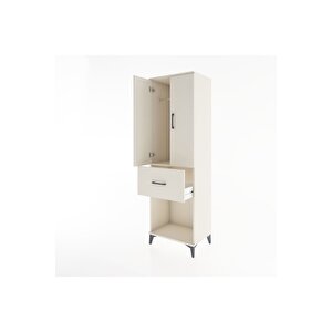Hyperion Dolap Tek Raflı Tek Çekmeceli Tek Askılı 60x44x195 Aytaşı-aytaşı