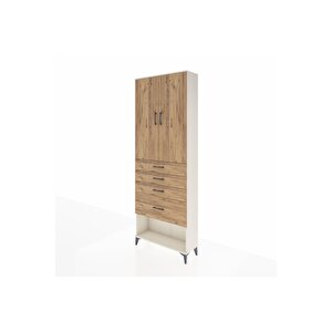 Arges Dolap 2 Raflı 4 Çekmeceli 2 Kapaklı 88x30x243 Aytaşı-çam