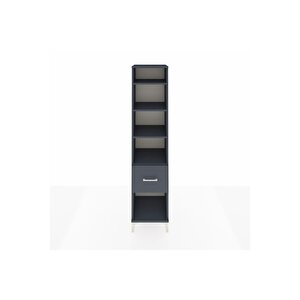 Hyperion Dolap 4 Raflı Tek Çekmeceli 44x44x195 Antrasit-antrasit