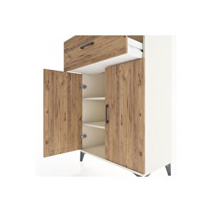 Hyperion Dolap 2 Raflı Tek Çekmeceli 2 Kapaklı 88x44x134 Aytaşı-çam