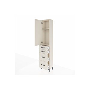 Arges Dolap 2 Raflı 4 Çekmeceli Tek Askılı 44x30x221 Aytaşı-aytaşı