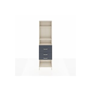 Arges Dolap 3 Raflı 3 Çekmeceli 60x30x221 Aytaşı-antrasit