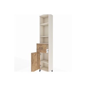 Arges Dolap 4 Raflı Tek Çekmeceli Tek Kapaklı 44x30x221 Aytaşı-çam