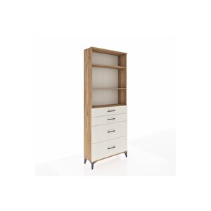 Arges Dolap 3 Raflı 4 Çekmeceli 88x30x221 Çam-aytaşı