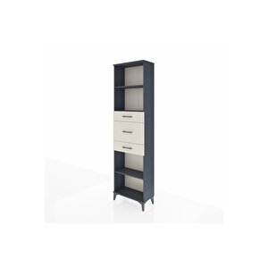 Arges Dolap 3 Raflı 3 Çekmeceli 60x30x221 Antrasit-aytaşı