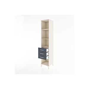 Hyperion Dolap 3 Raflı 3 Çekmeceli 44x44x221 Aytaşı-antrasit