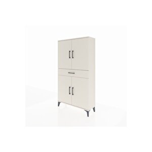 Arges Dolap 3 Raflı Tek Çekmeceli 4 Kapaklı 88x30x163 Aytaşı-aytaşı