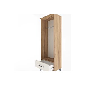 Arges Dolap Tek Raflı Tek Çekmeceli Tek Askılı 44x30x134 Çam-aytaşı
