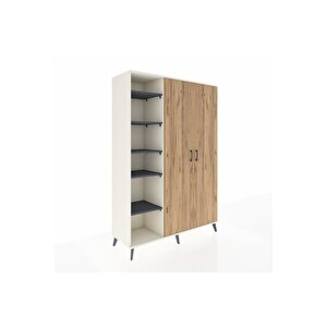 Hyperion Dolap 7 Raflı 2 Kapaklı Tek Askılı 132x44x195 Aytaşı-çam/antrasit