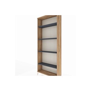 Arges Dolap 4 Raflı 88x30x221 Çam-antrasit