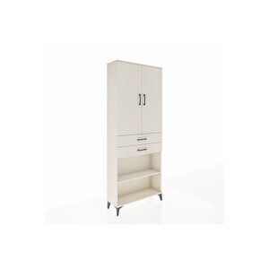 Arges Dolap 4 Raflı 2 Çekmeceli 2 Kapaklı 88x30x221 Aytaşı-aytaşı
