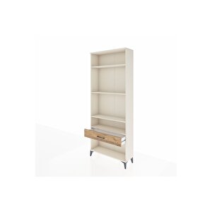 Arges Dolap 4 Raflı Tek Çekmeceli 88x30x221 Aytaşı-çam