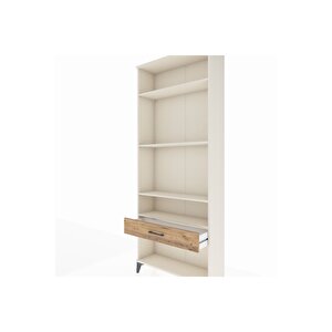 Arges Dolap 4 Raflı Tek Çekmeceli 88x30x221 Aytaşı-çam