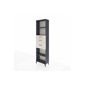 Arges Dolap 3 Raflı 3 Çekmeceli 60x30x221 Antrasit-aytaşı