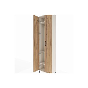 Arges Dolap 3 Raflı 2 Kapaklı Tek Askılı 60x30x221 Aytaşı-çam