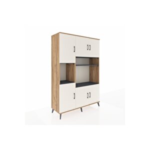 Hyperion Dolap 9 Raflı 6 Kapaklı 132x44x195 Çam-aytaşı/antrasit