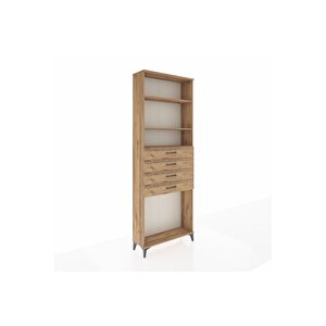 Arges Dolap 3 Raflı 4 Çekmeceli 88x30x243 Çam-çam