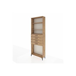 Arges Dolap 3 Raflı 4 Çekmeceli 88x30x243 Çam-çam