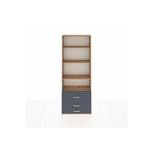 Arges Dolap 4 Raflı 3 Çekmeceli 88x30x243 Çam-antrasit