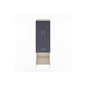 Hyperion Dolap Tek Raflı Tek Çekmeceli Tek Askılı 60x44x195 Aytaşı-antrasit