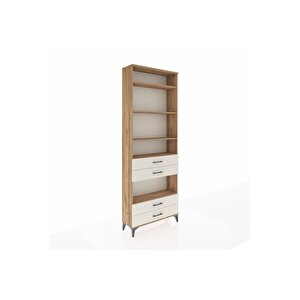 Arges Dolap 5 Raflı 4 Çekmeceli 88x30x243 Çam-aytaşı