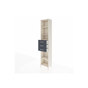 Arges Dolap 4 Raflı 3 Çekmeceli 44x30x221 Aytaşı-antrasit