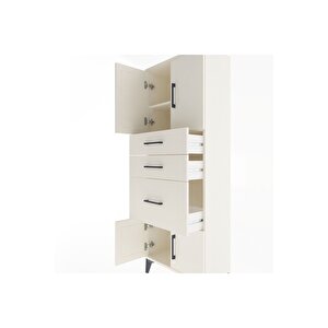 Arges Dolap 2 Raflı 3 Çekmeceli 4 Kapaklı 60x30x163 Aytaşı-aytaşı