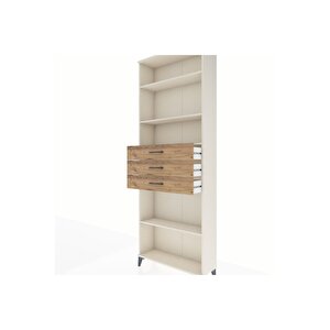 Arges Dolap 4 Raflı 3 Çekmeceli 88x30x243 Aytaşı-çam