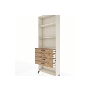 Arges Dolap 3 Raflı 4 Çekmeceli 88x30x243 Aytaşı-çam