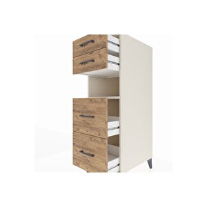 Kronos Dolap Tek Raflı 4 Çekmeceli 44x59x134 Aytaşı-çam