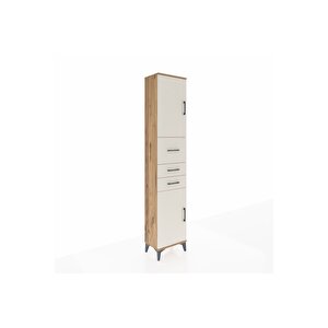 Arges Dolap 3 Raflı 3 Çekmeceli 2 Kapaklı 44x30x221 Çam-aytaşı