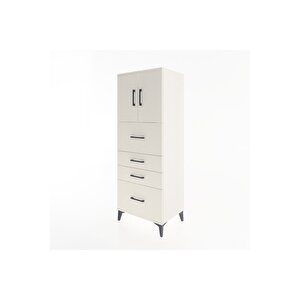 Hyperion Dolap 2 Raflı 4 Çekmeceli 2 Kapaklı 60x44x163 Aytaşı-aytaşı