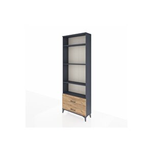 Arges Dolap 4 Raflı 2 Çekmeceli 88x30x243 Antrasit-çam