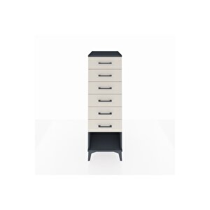 Kronos Dolap 6 Çekmeceli 44x59x134 Antrasit-aytaşı