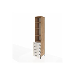 Hyperion Dolap 4 Raflı 5 Çekmeceli 44x44x243 Çam-aytaşı