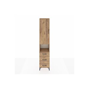 Arges Dolap 3 Raflı 3 Çekmeceli Tek Askılı 44x30x221 Çam-çam