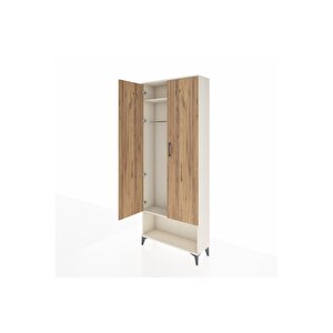 Arges Dolap 2 Raflı 2 Kapaklı Tek Askılı 88x30x221 Aytaşı-çam