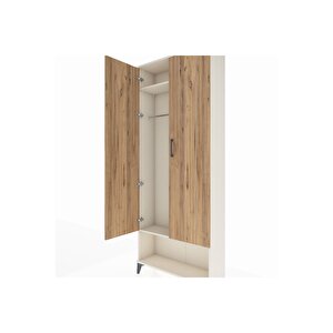 Arges Dolap 2 Raflı 2 Kapaklı Tek Askılı 88x30x221 Aytaşı-çam