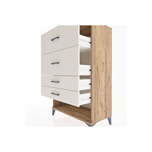 Hyperion Dolap 4 Çekmeceli 88x44x134 Çam-aytaşı