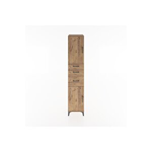 Hyperion Dolap 3 Raflı 3 Çekmeceli 2 Kapaklı 44x44x221 Çam-çam