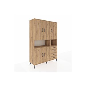 Hyperion Gardrop 7 Raflı 4 Çekmeceli 5 Kapaklı 132x44x195 Çam-çam