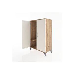 Hyperion Dolap Tek Raflı 2 Kapaklı Tek Askılı 88x44x134 Çam-aytaşı