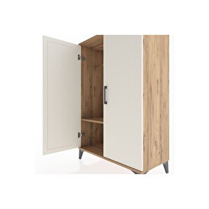 Hyperion Dolap Tek Raflı 2 Kapaklı Tek Askılı 88x44x134 Çam-aytaşı